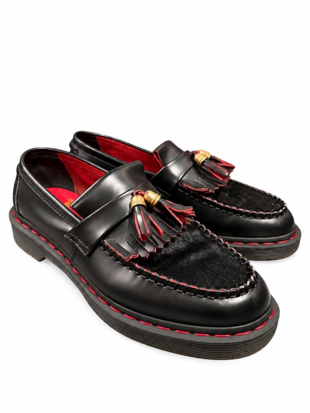 Dr. Martens Adrian Year of the Dragon Loafers Black Hair-On Tassel LTD Edition